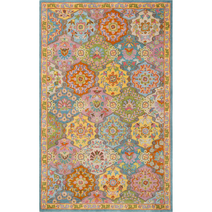 Caesar Rug - 374 by Surya in charcoal, olive, sage, tan, dark brown. Made from 100% wool in a unique style.