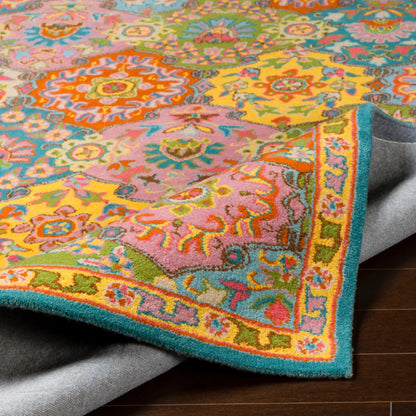 Caesar Rug - 374 by Surya in charcoal, olive, sage, tan, dark brown. Made from 100% wool in a unique style.