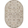 Taupe, Charcoal, Light Beige, Black, Tan / 6' x 9' Oval
