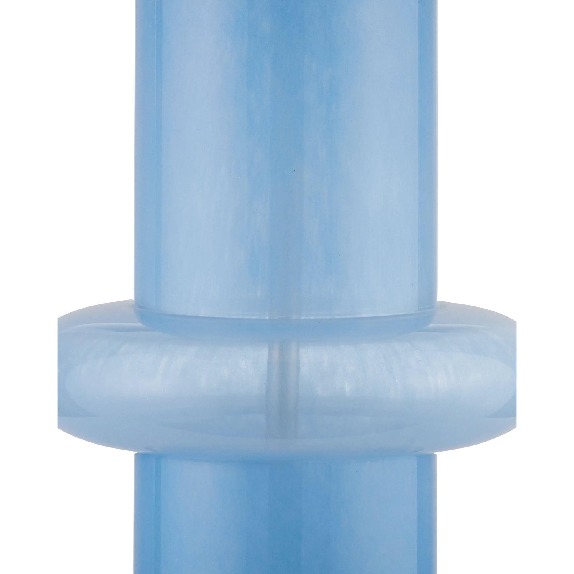Aquaviva Table Lamp by Currey and Company in blue, clear, polished nickel. Made from glass, optic crystal, metal in a modern style.