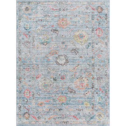 Calhoun Rug - 487750 by Livabliss in denim, gray, aqua, slate, burnt orange. Made from face: 100% polyester, warp: 100% cotton in a unique style.