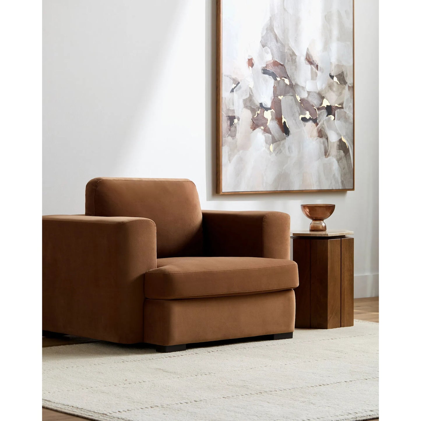 003 SI-2244406 | Lifestyle | Cahill Accent Chair by Surya in charcoal and painted. Made from polyester, rubber wood, polyurethane foam, dacron in a transitional style.