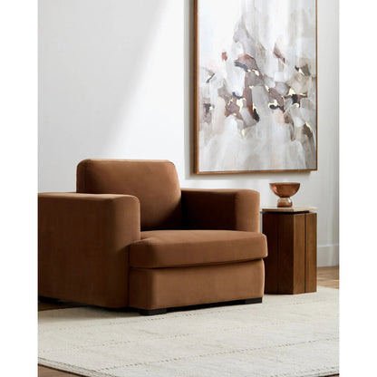 Cahill Accent Chair by Surya in charcoal and painted. Made from polyester, rubber wood, polyurethane foam, dacron in a transitional style.