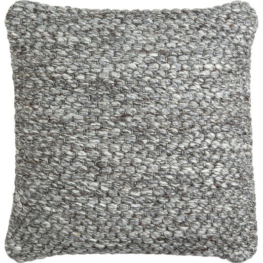 Cuttack Pillow - 479645 by Surya in medium grey, grey, light silver, metallic - silver, sage, slate. Made from front: 60% viscose, 20% wool, 20% cotton, back: 100% cotto