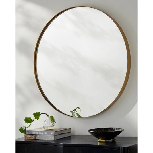 Carbondale Gold Accent Mirror by Livabliss in frame: gold and matte. Made from iron in a unique style.