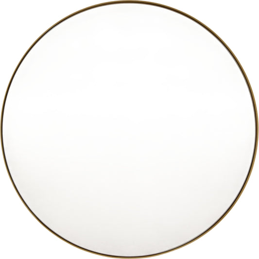 Carbondale Accent Mirror by Livabliss in gold. Made from iron in a unique style.