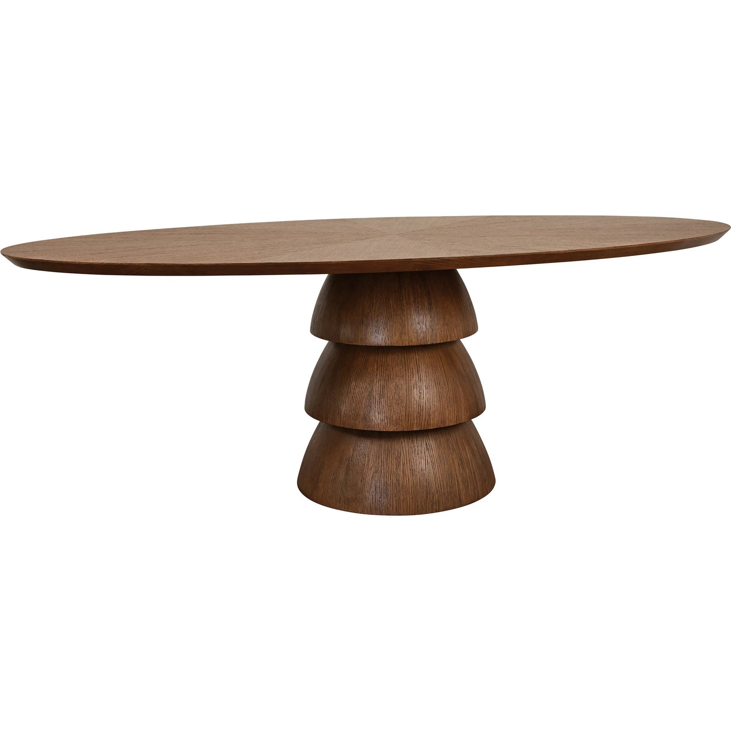 002 SI-2538632 | Additional Silo | Callum Oval Dining Table by Worlds Away in provincial brown oak. Made from unique in a unique style.