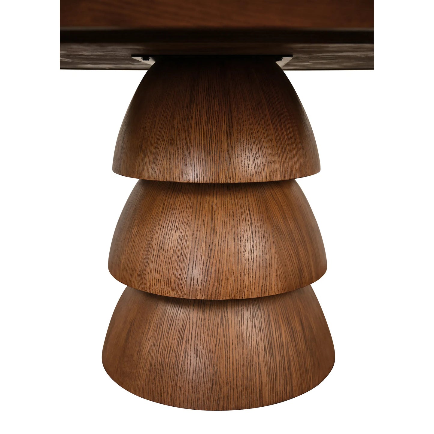 003 SI-2538632 | Closeup | Callum Oval Dining Table by Worlds Away in provincial brown oak. Made from unique in a unique style.