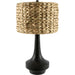 Carson Accent Table Lamp by Livabliss. Made from resin, linen, plastic, iron in a unique style.