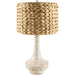 Carson Accent Table Lamp by Livabliss. Made from resin, linen, plastic, iron in a unique style.