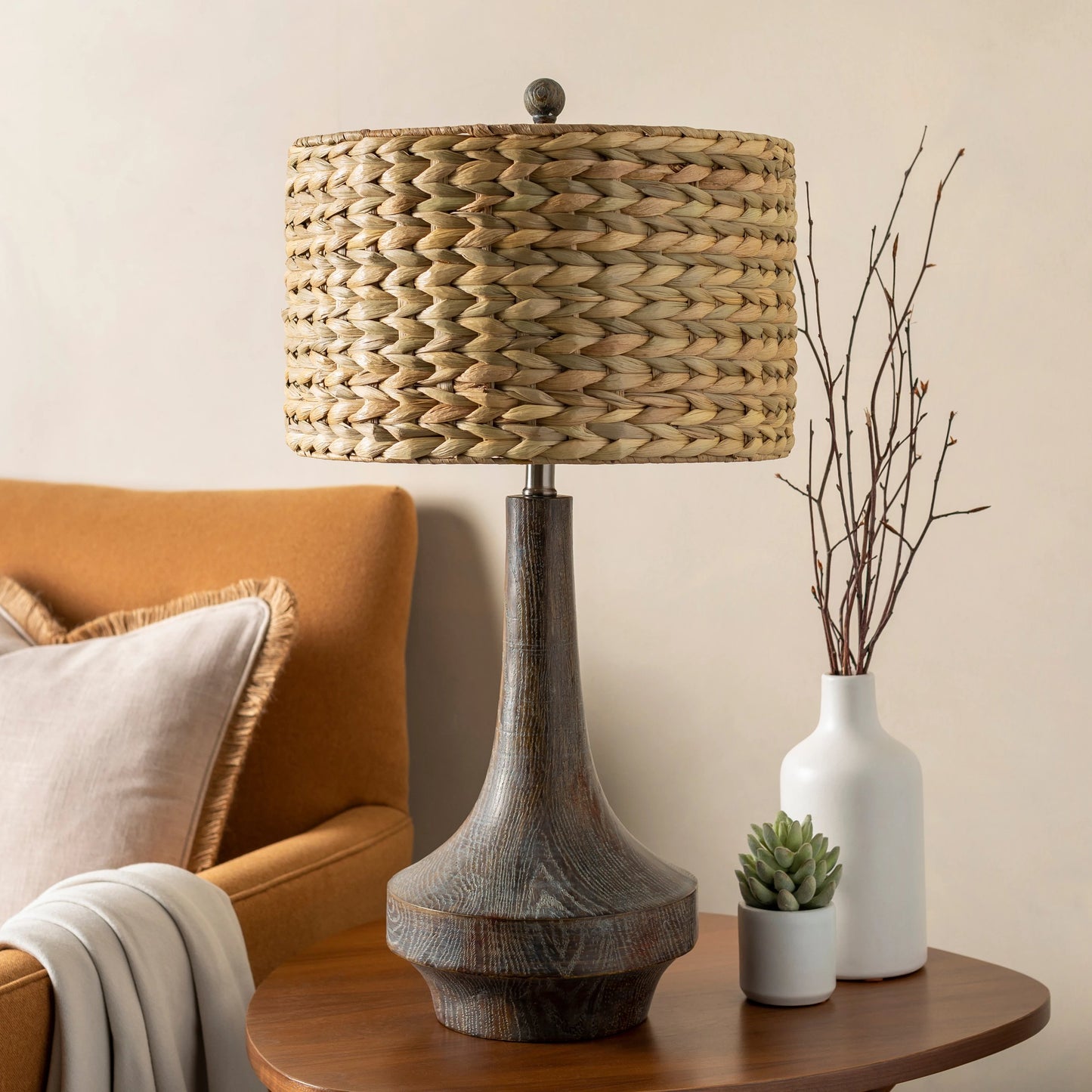 007 S-154269 | Lifestyle | Carson - 13829 by Livabliss in gray and antiqued gray. Made from seagrass, metal in a cottage & farmhouse style.