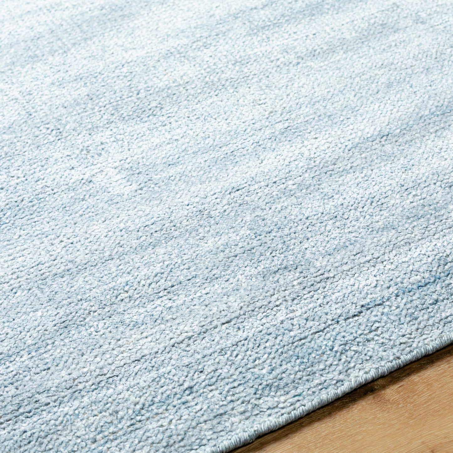 051 SR-755405,SR-755408,SR-755409 | Closeup | Calm CAM-2300 Rug by Surya in pale blue. Made from 100% viscose in a unique style.