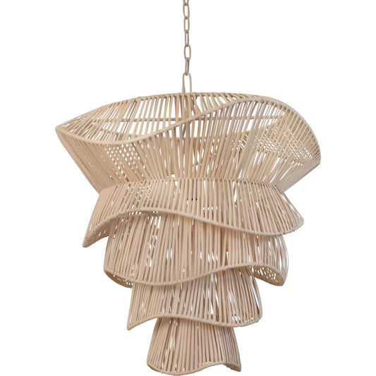 Cambry Modern Tiered Spun Organic Pendant by Worlds Away in brown. Made from unique in a unique style.