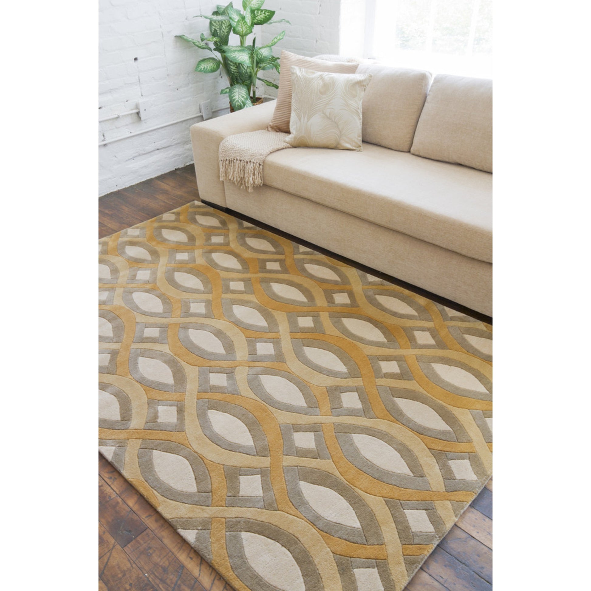 Modern Classics Rug - 219 by Surya in brown, tan, gray. Made from 100% new zealand wool in a unique style.