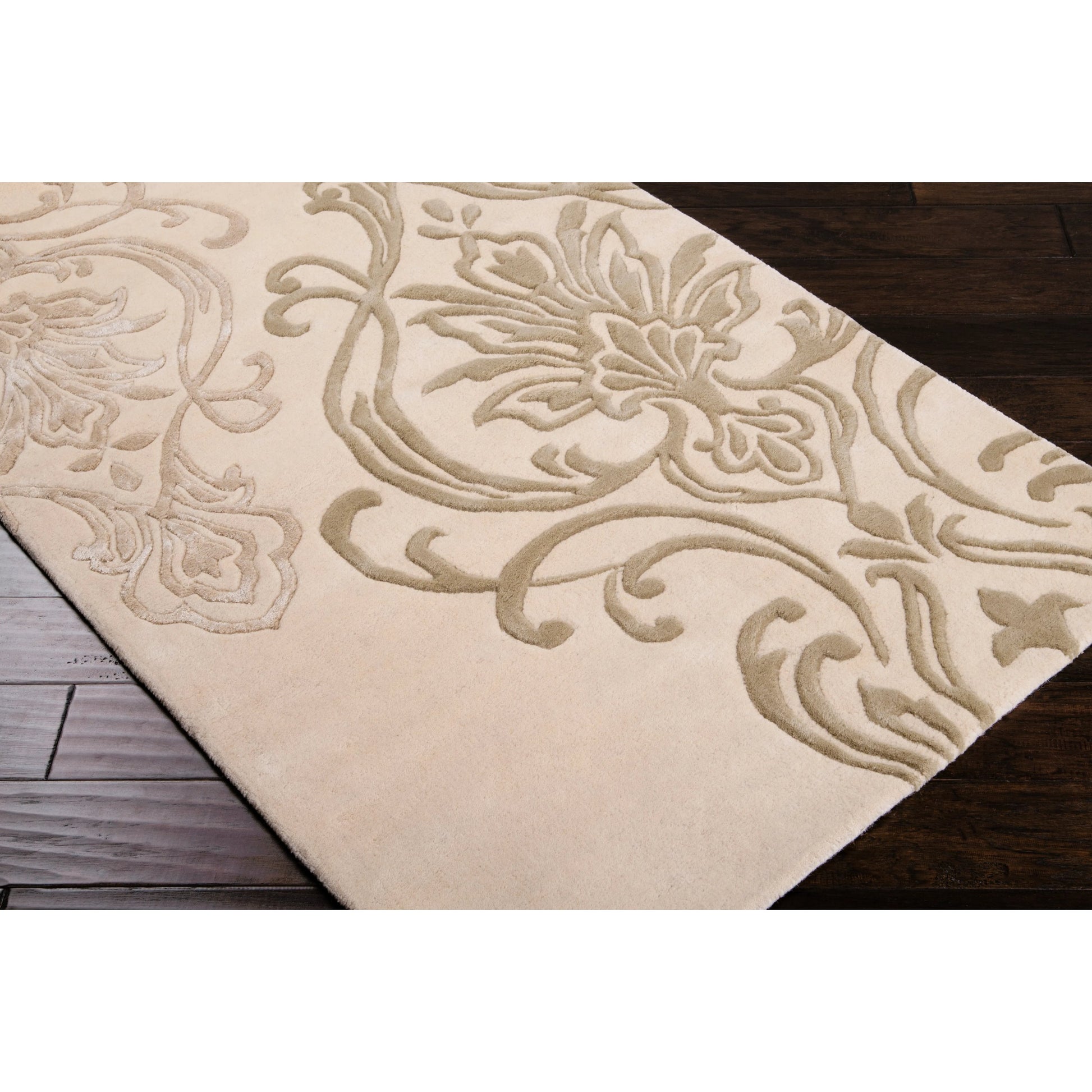 Modern Classics Rug - 226 by Surya in ivory, light olive, beige. Made from 100% new zealand wool in a unique style.
