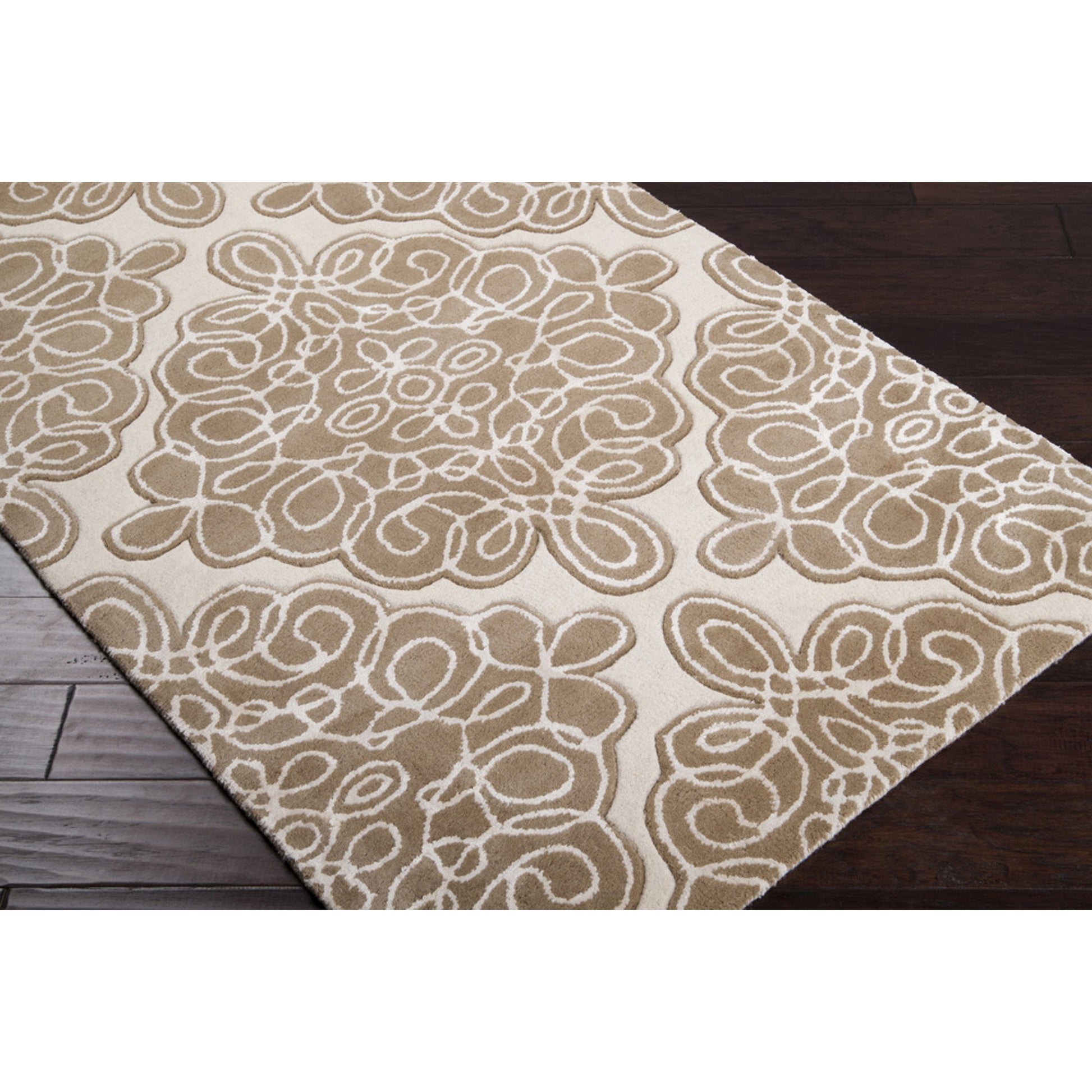 Modern Classics Rug - 266 by Surya in denim, light beige, cream. Made from 100% new zealand wool in a unique style.