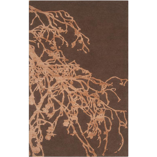 Modern Classics Rug - 432 by Surya in dark brown, dusty coral. Made from 100% new zealand wool in a unique style.