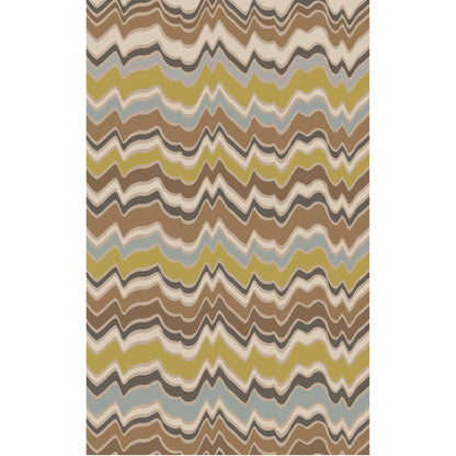CAN-2042 Rug by Surya in light sage, tan, charcoal, dark brown. Made from 100% new zealand wool in a unique style.
