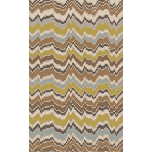 CAN-2042 Rug by Surya in light sage, tan, charcoal, dark brown. Made from 100% new zealand wool in a unique style.