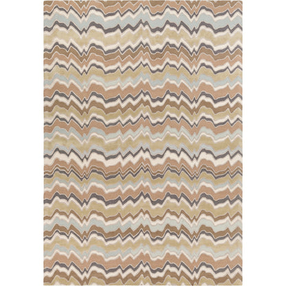 CAN-2042 Rug by Surya in light sage, tan, charcoal, dark brown. Made from 100% new zealand wool in a unique style.