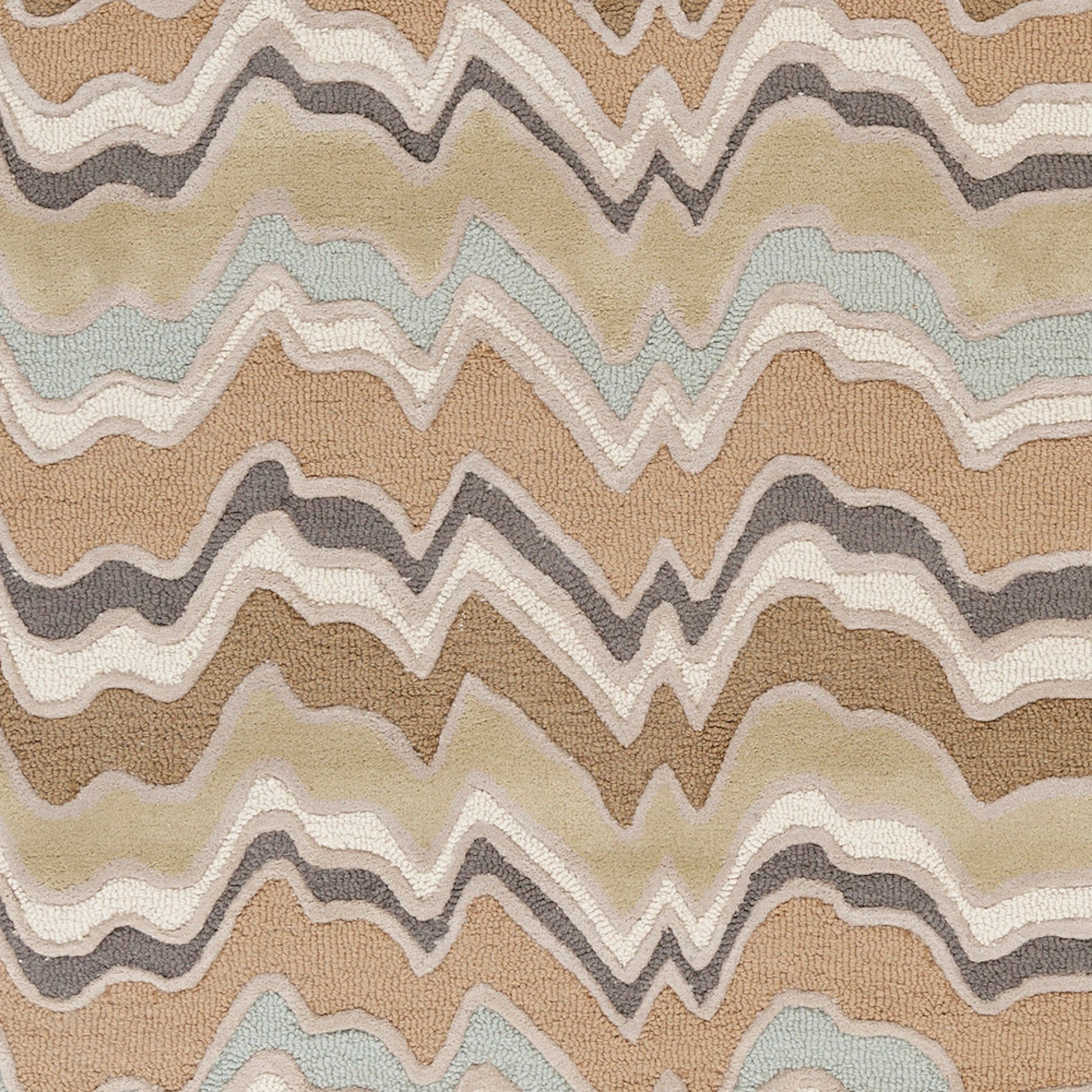 CAN-2042 Rug by Surya in light sage, tan, charcoal, dark brown. Made from 100% new zealand wool in a unique style.