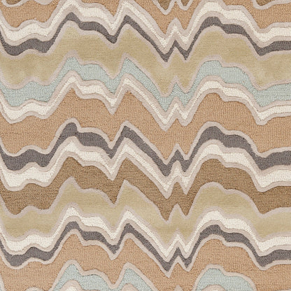 CAN-2042 Rug by Surya in light sage, tan, charcoal, dark brown. Made from 100% new zealand wool in a unique style.