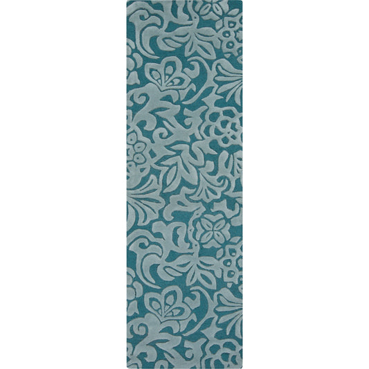Modern Classics Rug - 840 by Surya in deep teal, dusty sage. Made from 100% new zealand wool in a unique style.