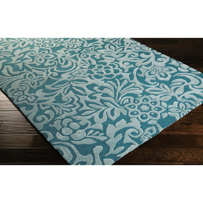 Modern Classics Rug - 840 by Surya in deep teal, dusty sage. Made from 100% new zealand wool in a unique style.