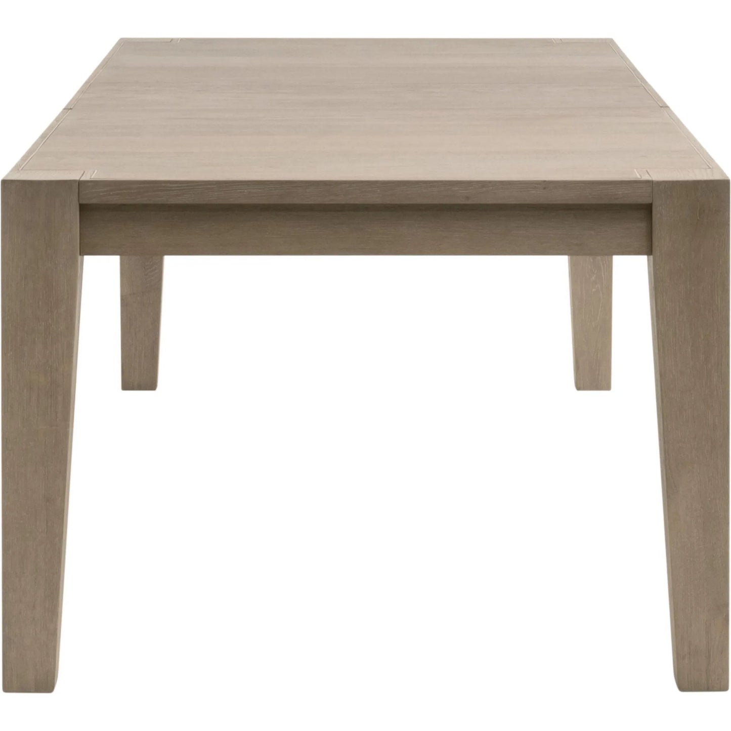 004 SI-2544372 | Additional Silo | Canal Dining Table by Essentials For Living in smoke gray oak, brushed gold inlay. Made from solid oak wood, oak veneer, stainless steel in a transitional style.
