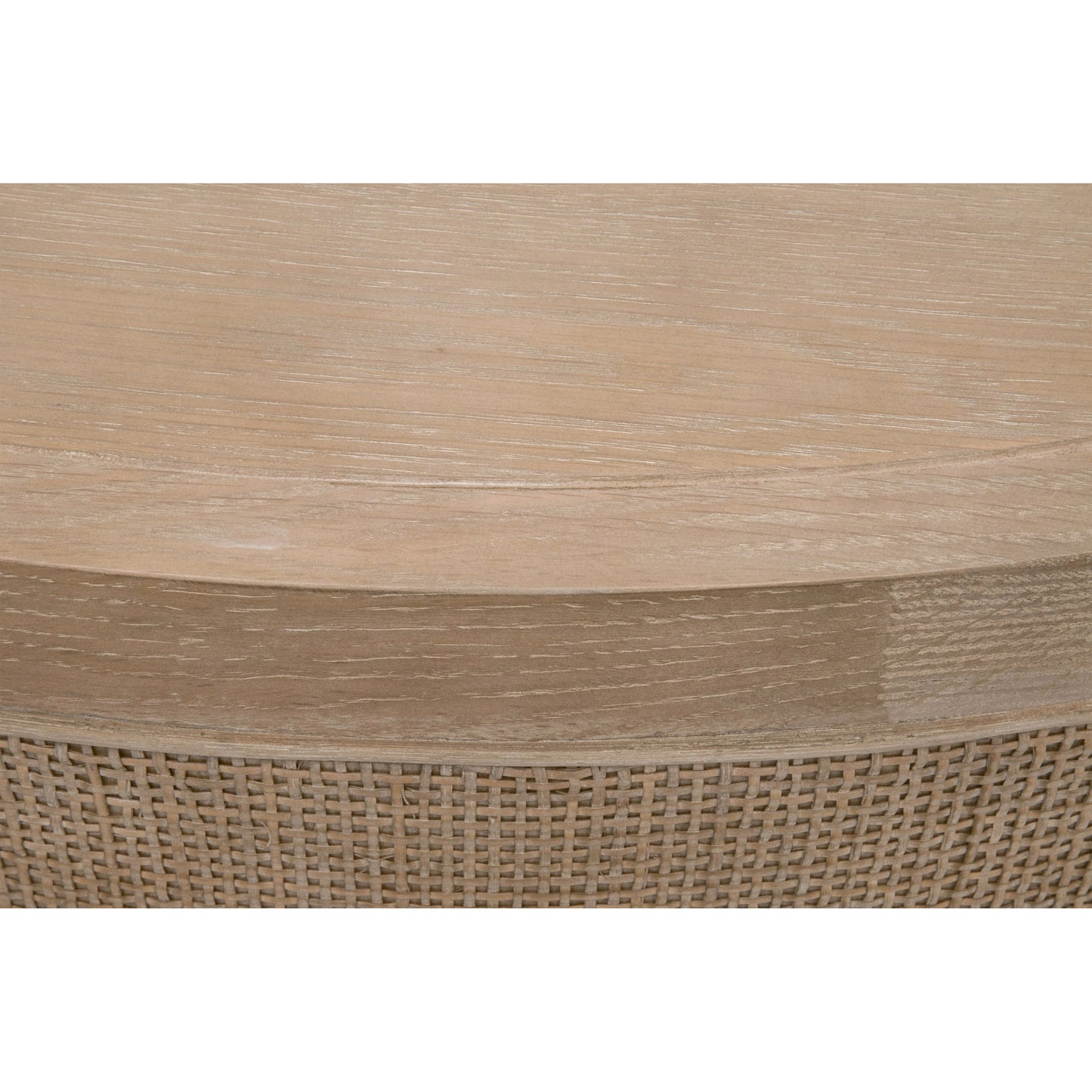 004 SI-1998818 | Additional Silo | Cane Coffee Table by Essentials For Living in smoke gray oak, smoke gray cane. Made from solid reclaimed oak, oak veneer, cane in a cottage & farmhouse style.