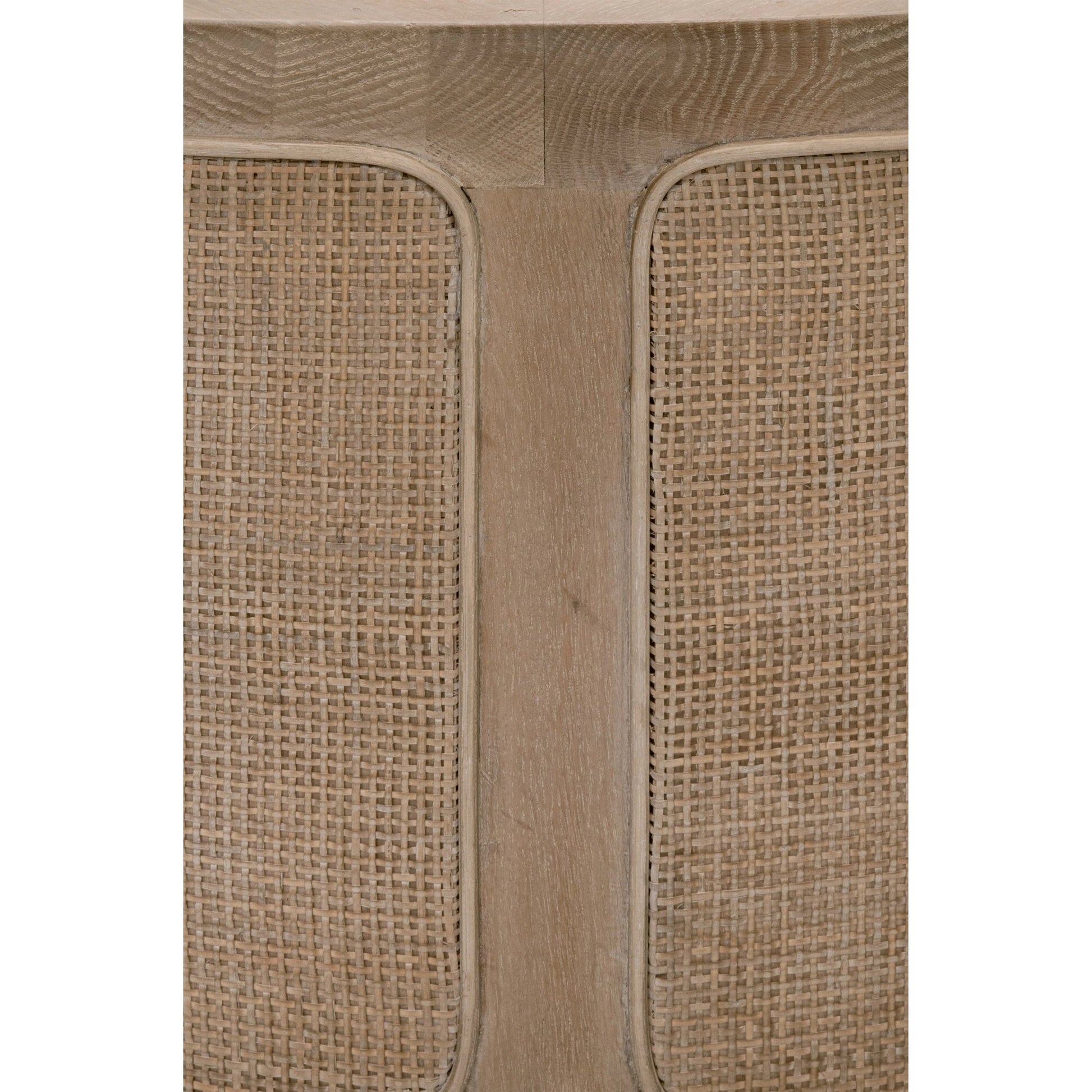 Cane Coffee Table by Essentials For Living in smoke gray oak, smoke gray cane. Made from solid reclaimed oak, oak veneer, cane in a cottage & farmhouse style.