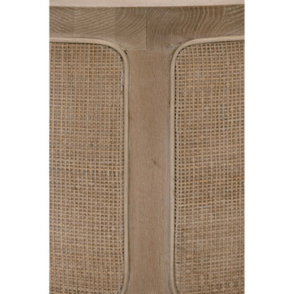 Cane Coffee Table by Essentials For Living in smoke gray oak, smoke gray cane. Made from solid reclaimed oak, oak veneer, cane in a cottage & farmhouse style.