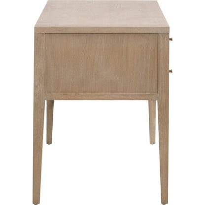 Cane Desk by Essentials For Living in smoke gray oak, smoke gray cane. Made from solid reclaimed oak, oak veneer, cane in a cottage & farmhouse style.