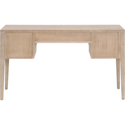 Cane Desk by Essentials For Living in smoke gray oak, smoke gray cane. Made from solid reclaimed oak, oak veneer, cane in a cottage & farmhouse style.