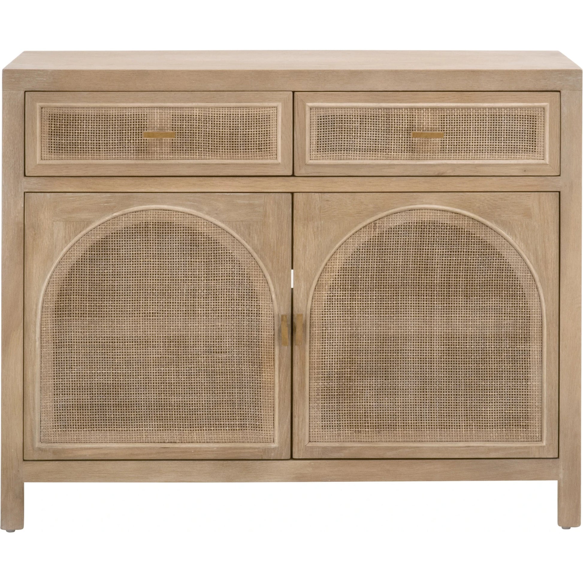Cane Media Cabinet by Essentials For Living in smoke gray oak, smoke gray cane. Made from solid reclaimed oak, oak veneer, cane, metal in a cottage & farmhouse style.