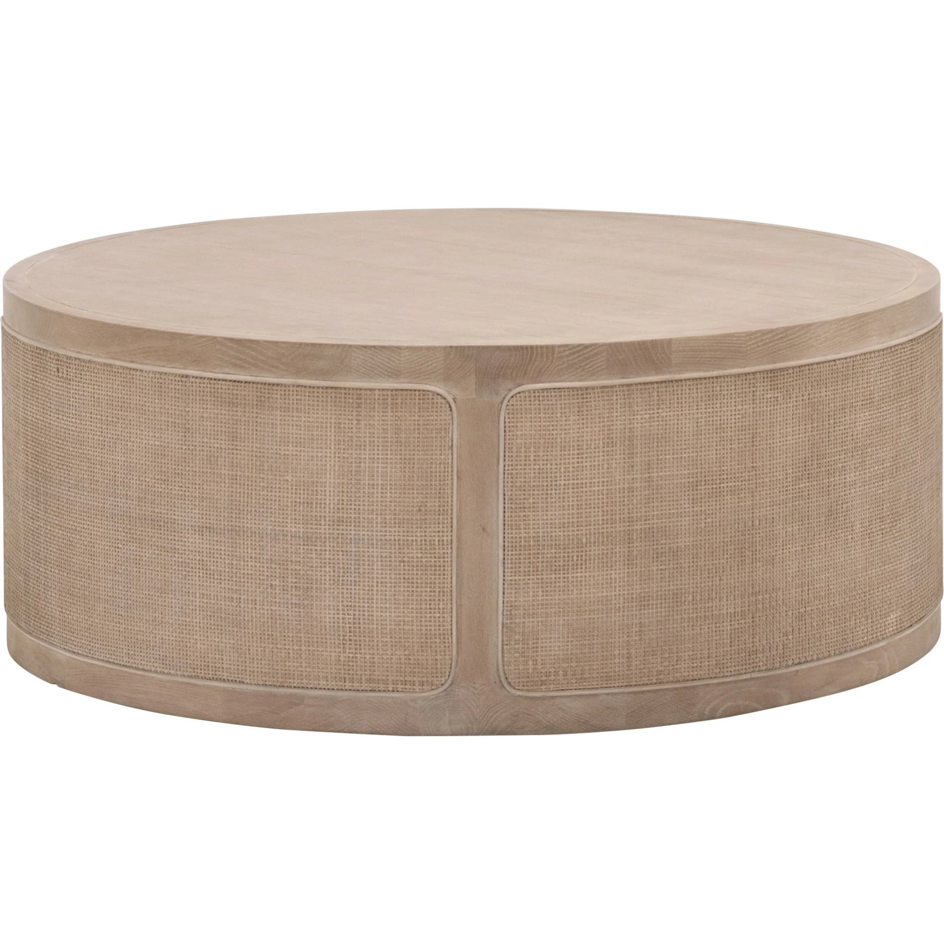 Cane Coffee Table by Essentials For Living in smoke gray oak, smoke gray cane. Made from solid reclaimed oak, oak veneer, cane in a cottage & farmhouse style.