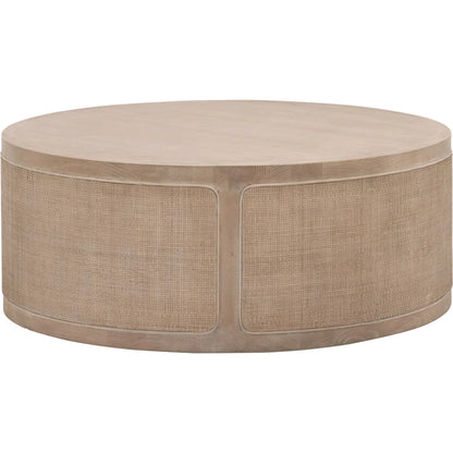 Cane Coffee Table by Essentials For Living in smoke gray oak, smoke gray cane. Made from solid reclaimed oak, oak veneer, cane in a cottage & farmhouse style.