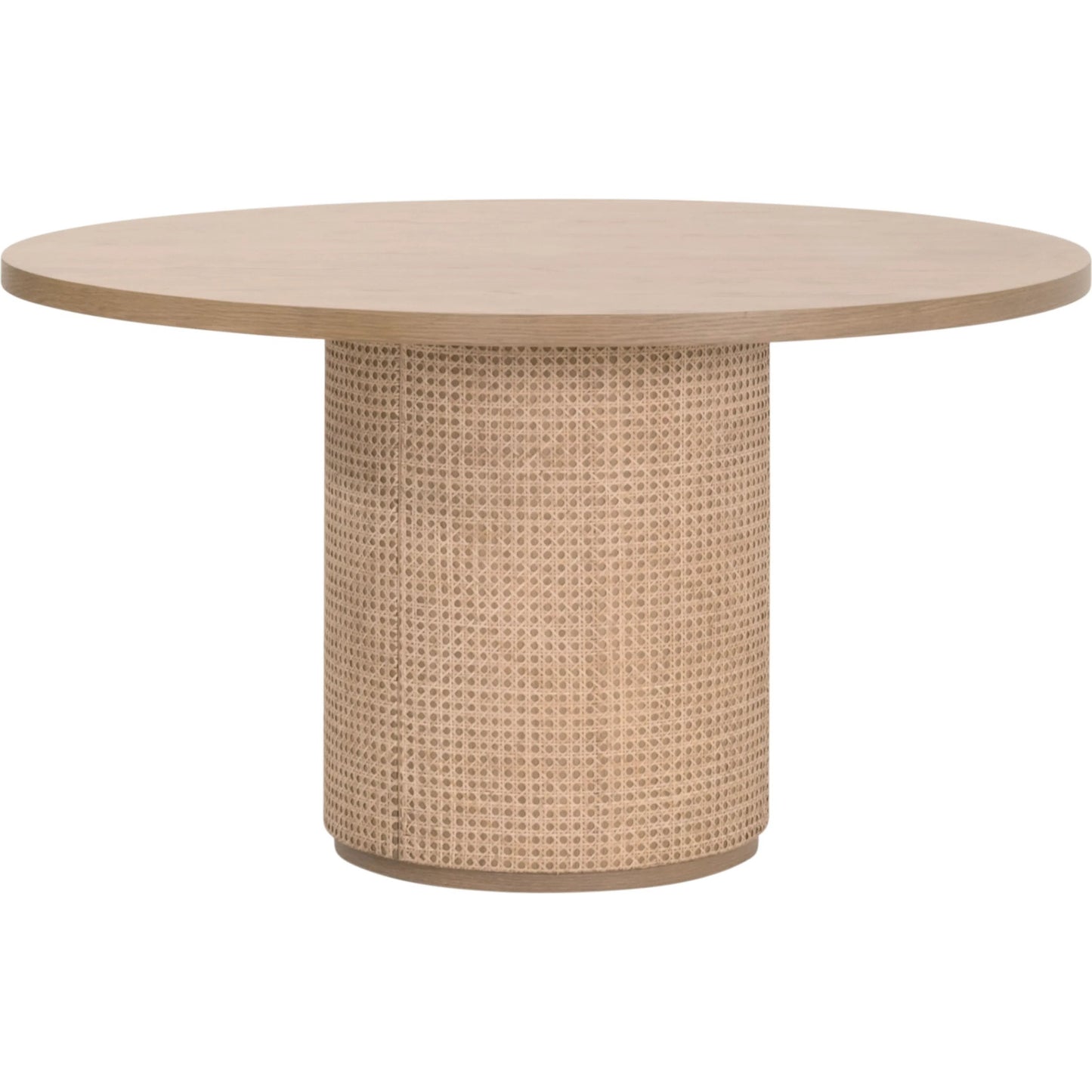 001 SI-2472600 | Primary Silo | Cannes Dining Table by Essentials For Living in natural oak, cane. Made from solid oak wood, oak veneer, mdf, plywood, cane in a transitional style.