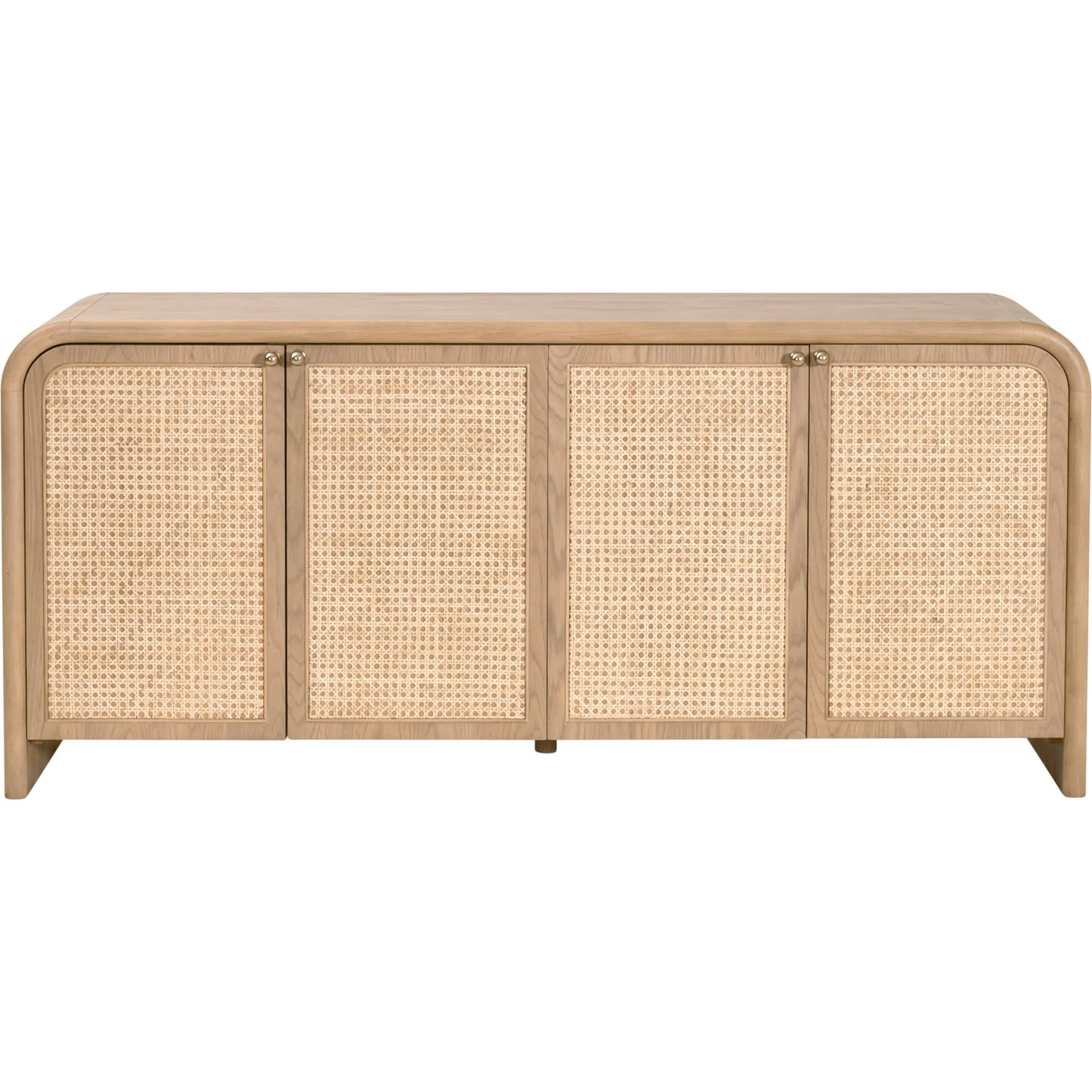 007 SI-2472602 | Additional Silo | Cannes Media Sideboard by Essentials For Living in natural oak, cane. Made from solid oak wood, oak veneer, cane, iron in a transitional style.