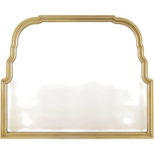 Canterbury Mantel Mirror by Livabliss in champagne. Made from manufactured wood in a unique style.