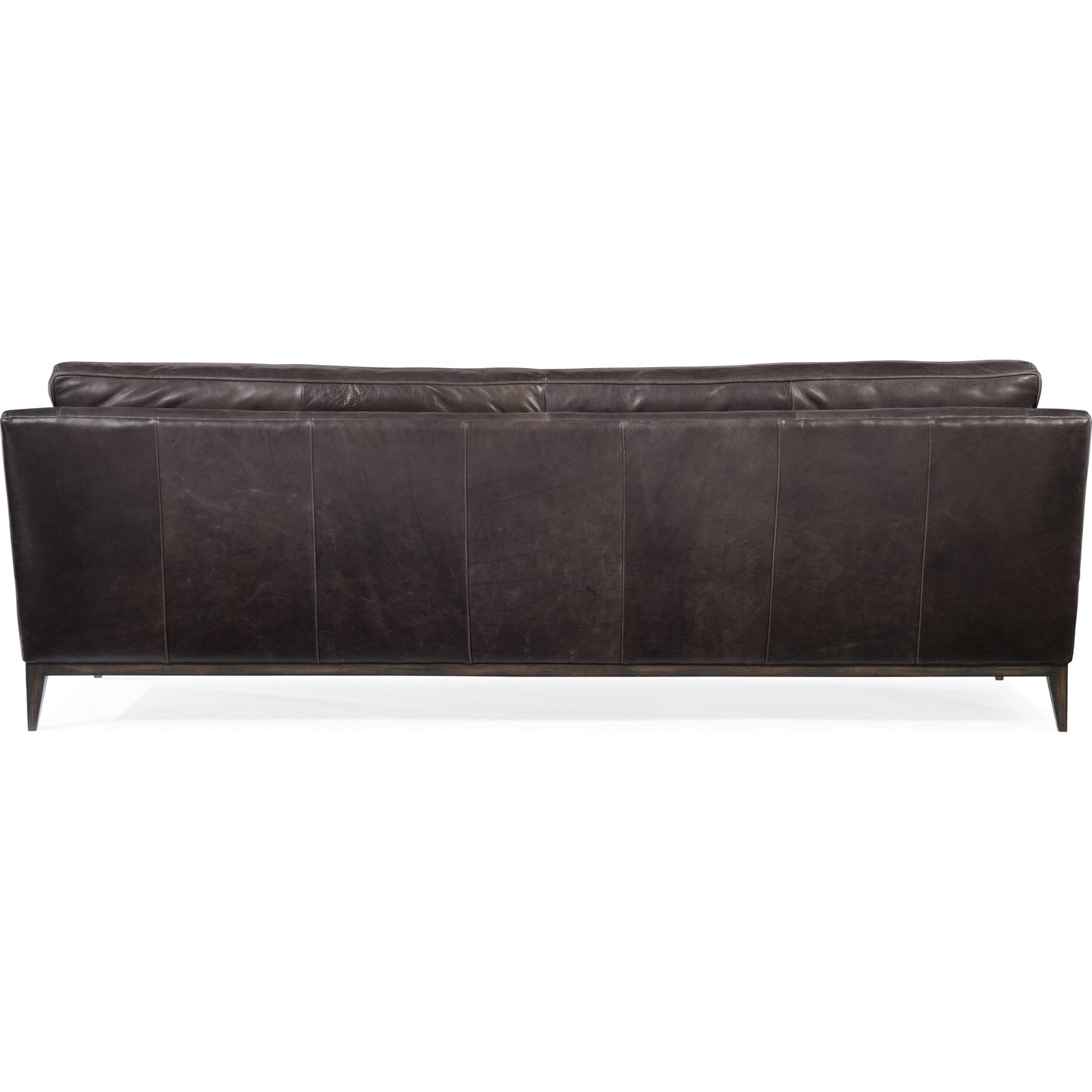 002 SI-1748992 | Additional Silo | Kandor Sofa by Hooker Furniture in debonair graphite. Made from leather in a traditional style.