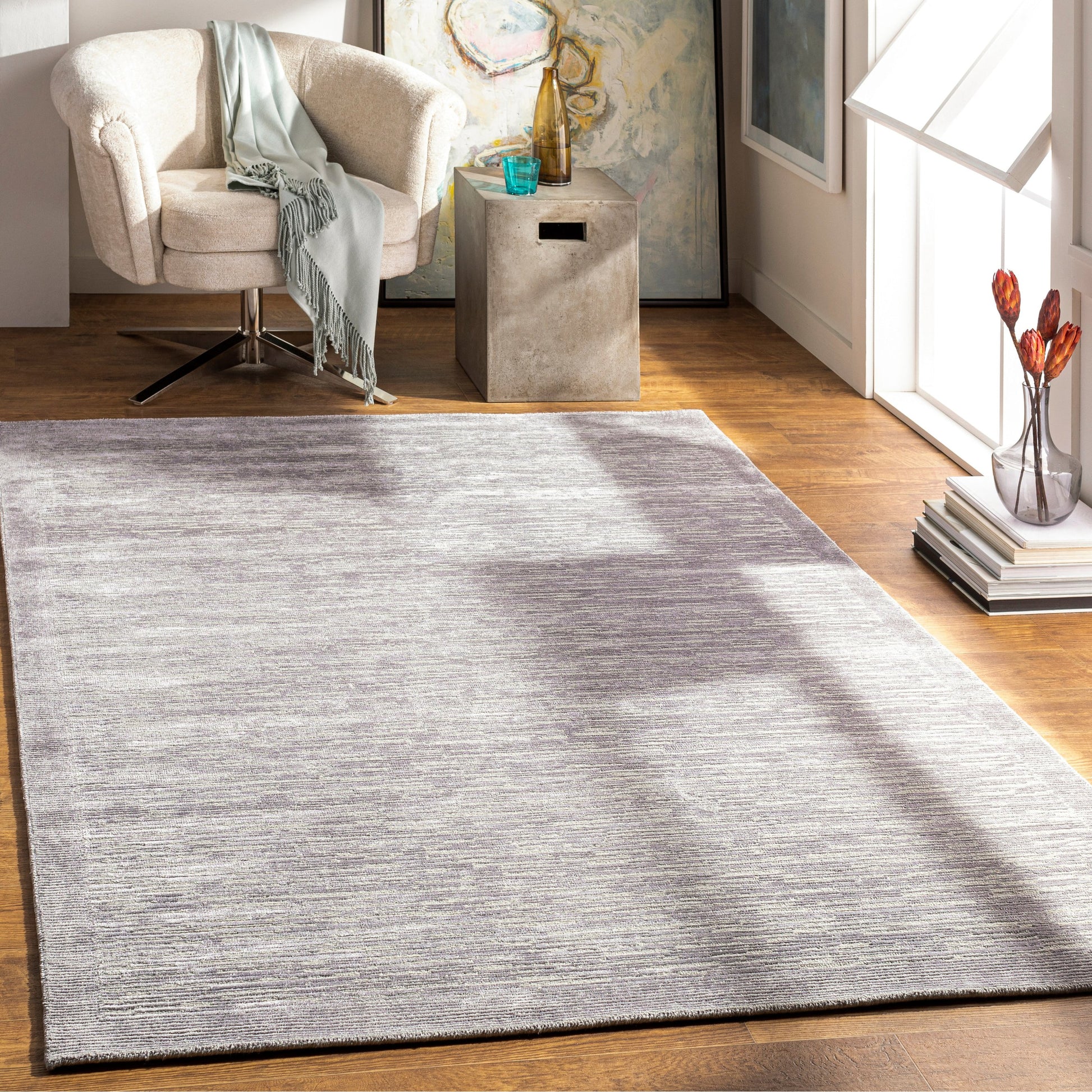 Capri Rug - 25149 by Surya. Made from 50% new zealand wool, 50% silk in a unique style.