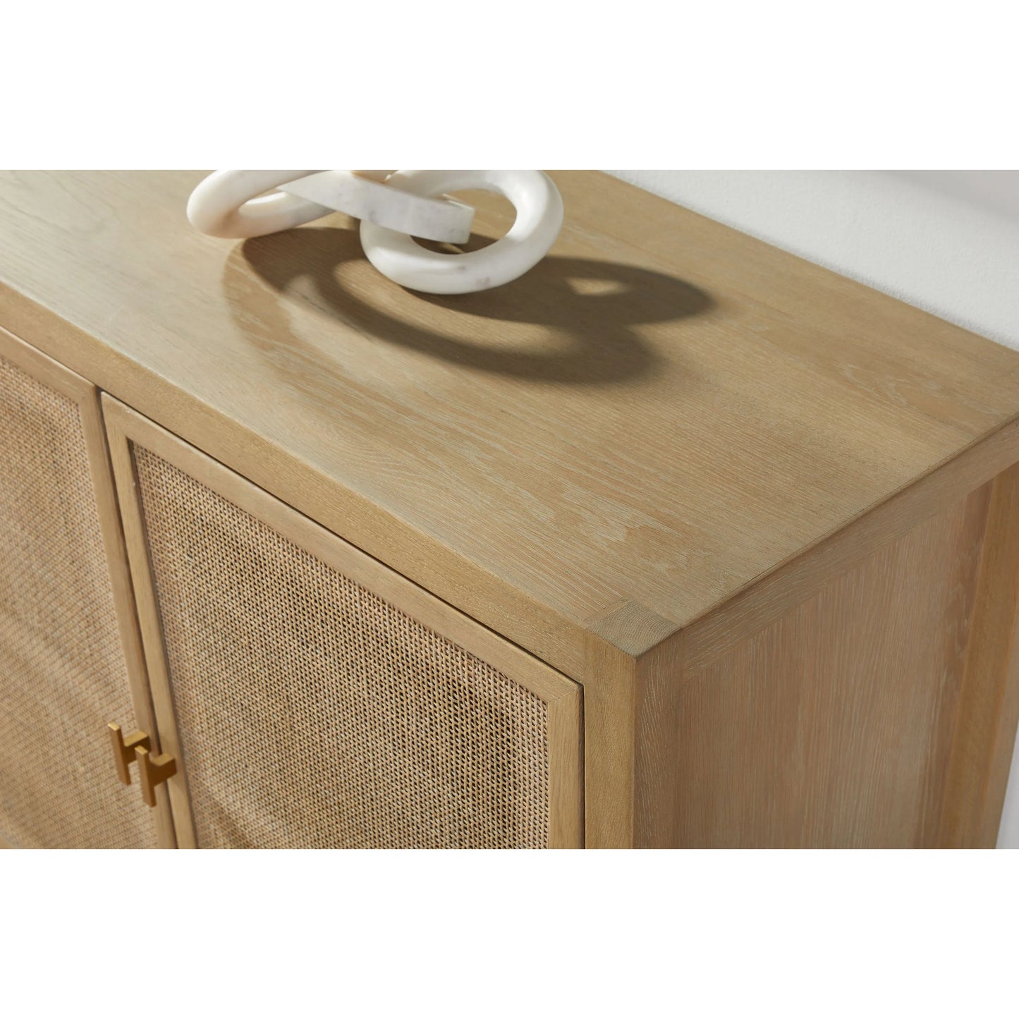 017 SI-2138244 | Unknown | Carina Media Sideboard by Essentials For Living in smoke gray oak, smoke gray cane. Made from solid oak wood, oak veneer, mdf, plywood, cane in a cottage & farmhouse style.