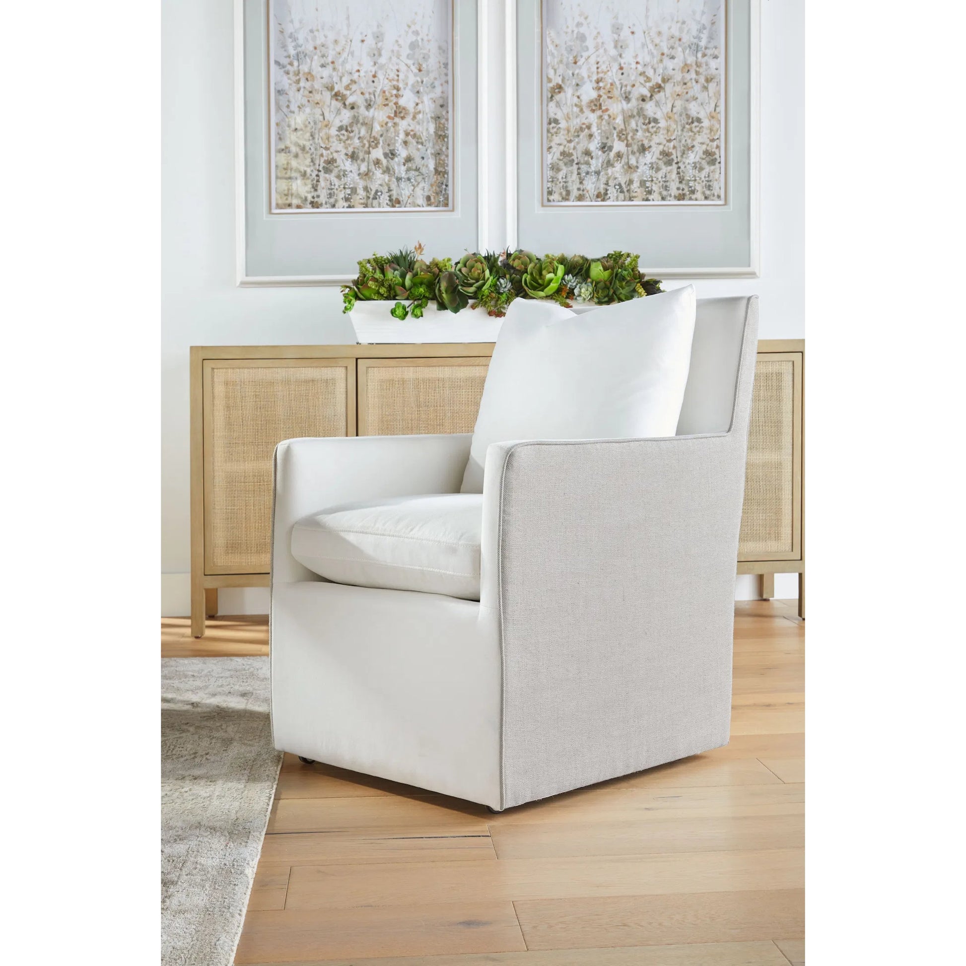 Carina Media Sideboard by Essentials For Living in smoke gray oak, smoke gray cane. Made from solid oak wood, oak veneer, mdf, plywood, cane in a cottage & farmhouse style.