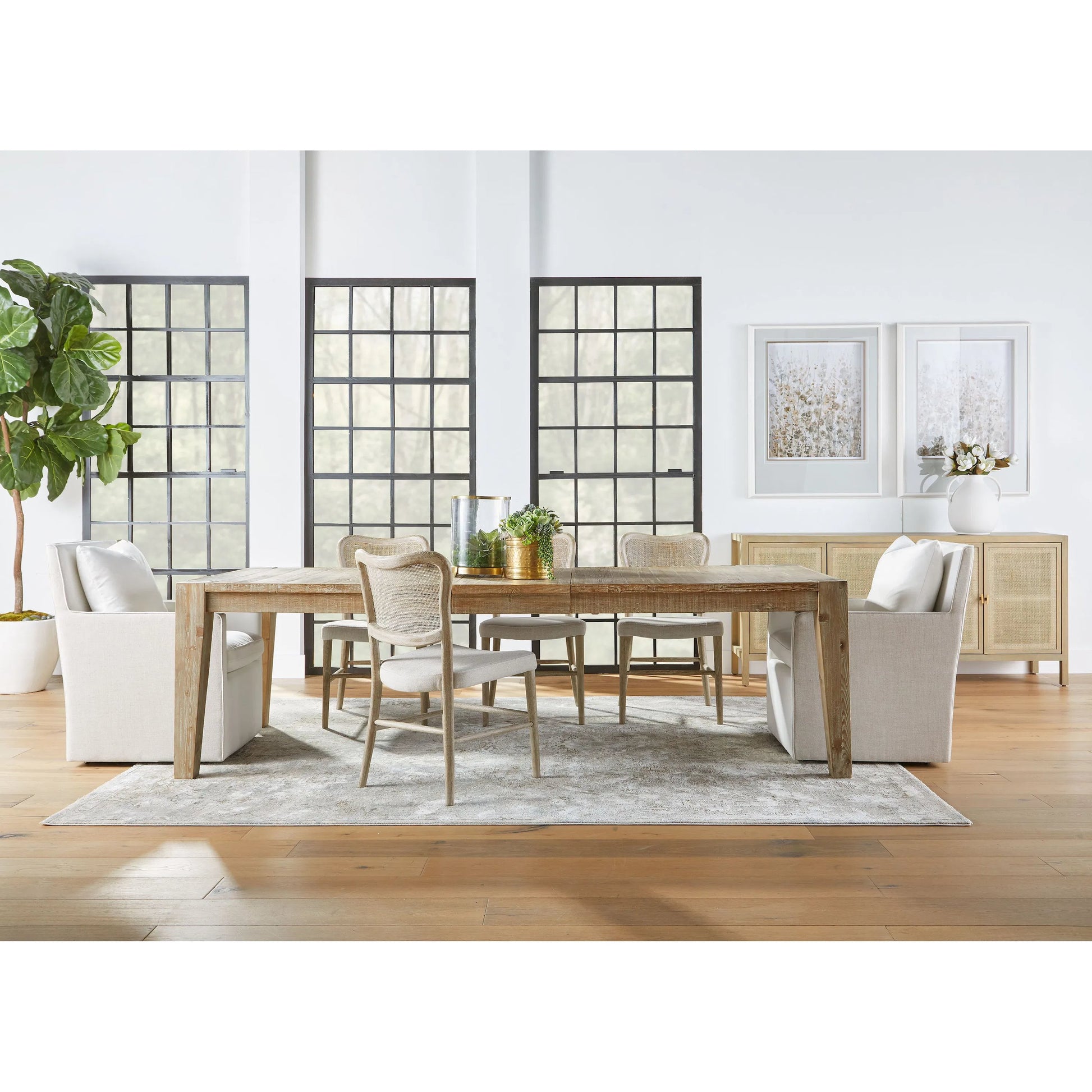 Carina Media Sideboard by Essentials For Living in smoke gray oak, smoke gray cane. Made from solid oak wood, oak veneer, mdf, plywood, cane in a cottage & farmhouse style.