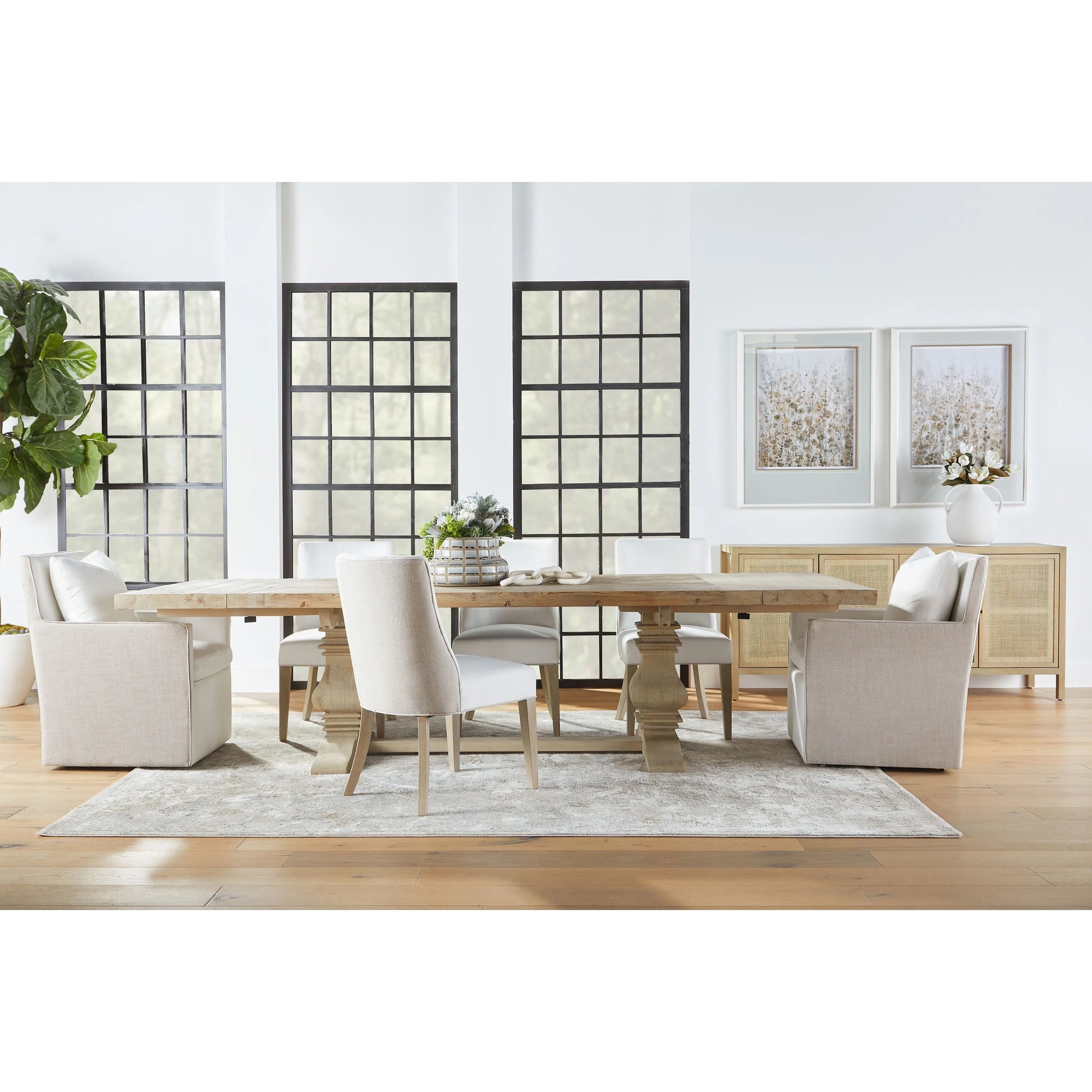 Carina Media Sideboard by Essentials For Living in smoke gray oak, smoke gray cane. Made from solid oak wood, oak veneer, mdf, plywood, cane in a cottage & farmhouse style.