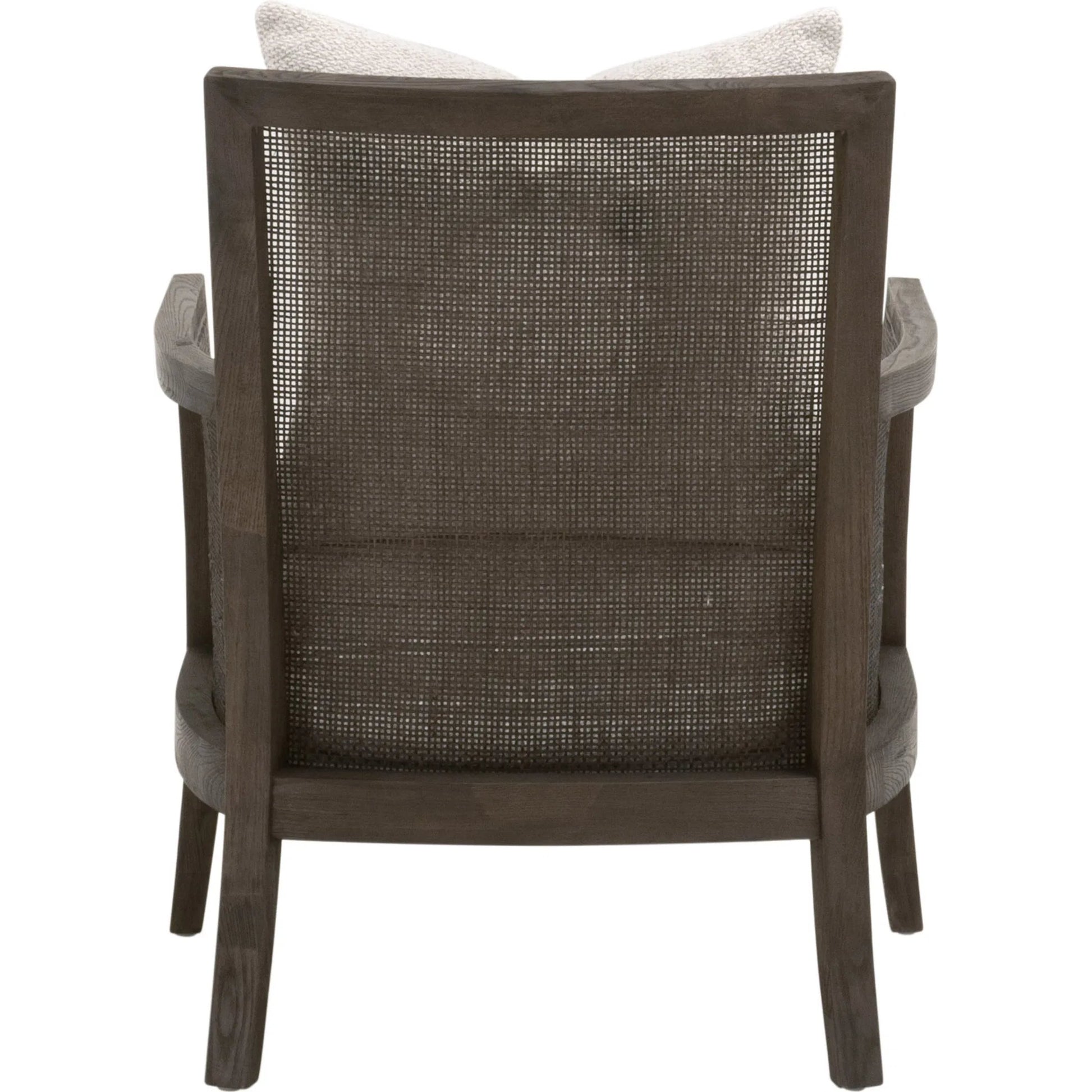 Caris Club Chair by Essentials For Living in livesmart gellar, linen, matte brown oak, cane. Made from rattan, solid oak wood, plywood in a modern style.