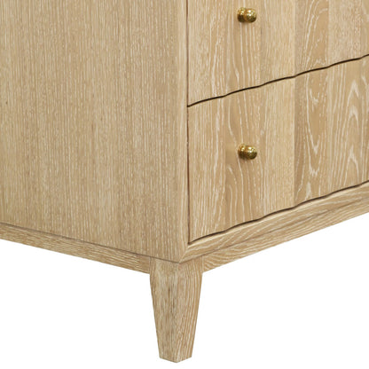 Carmack Three Drawer Side Table by Worlds Away. Made from solid wood, mdf in a transitional style.