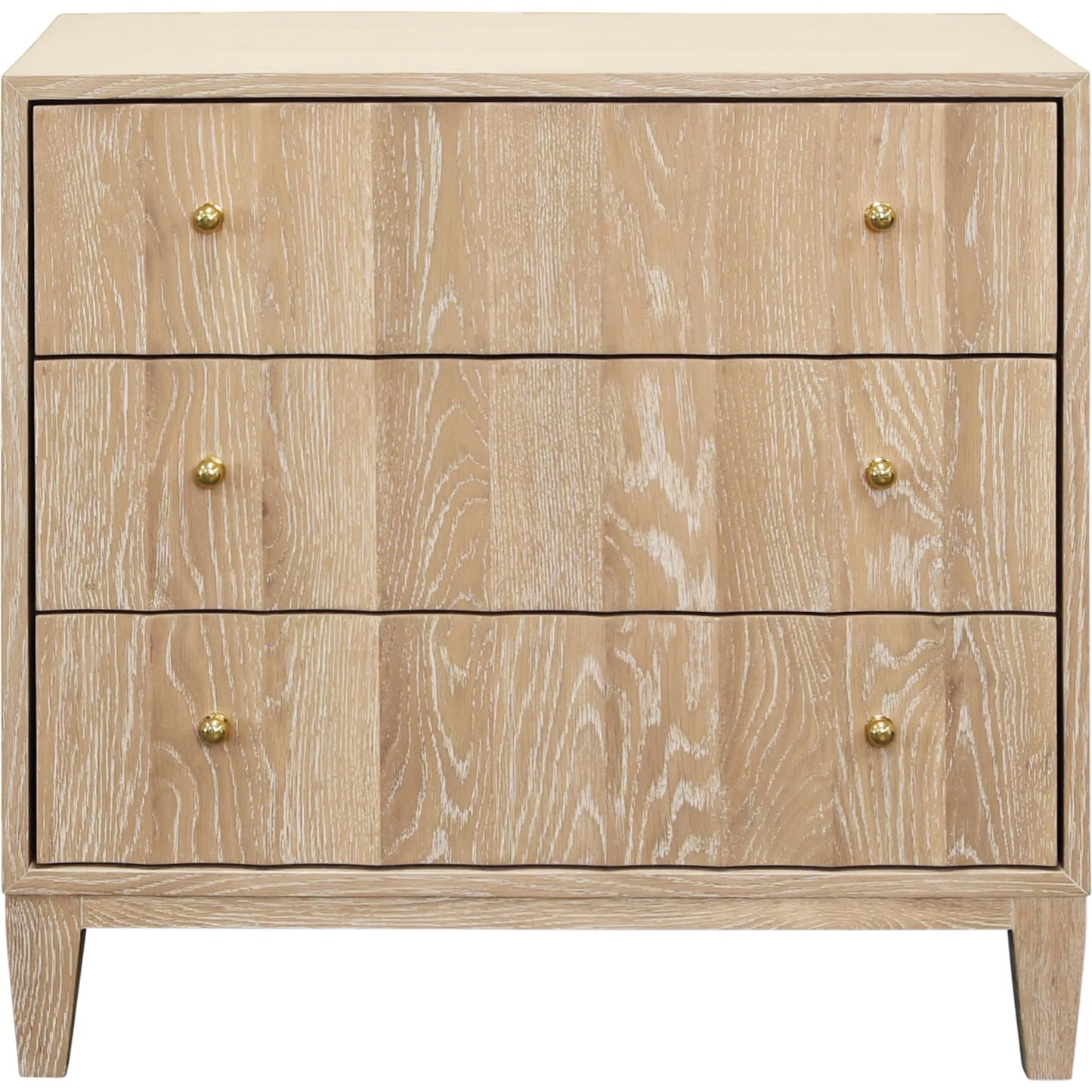 001 SI-2441098 | Primary Silo | Carmack Three Drawer Side Table by Worlds Away. Made from solid wood, mdf in a transitional style.