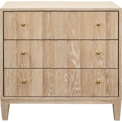 Carmack Three Drawer Side Table by Worlds Away. Made from solid wood, mdf in a transitional style.